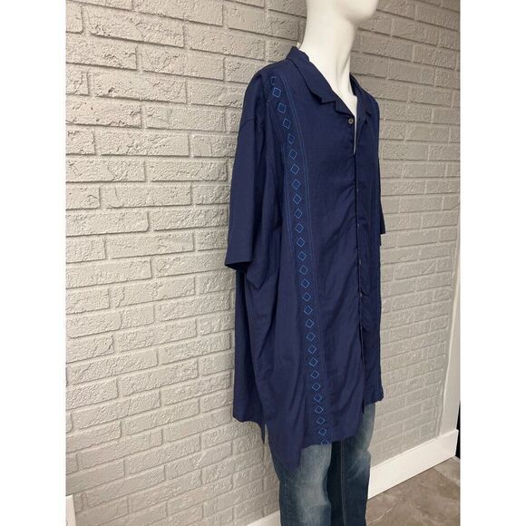 Oak Hill Men Tonal Big & Tall Short Sleeve Shirt Size 3XLT - Picture 5 of 8